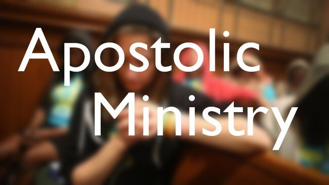 Apostolic Ministry font on image