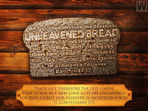 Unleavened Bread with words