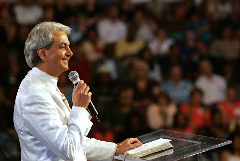 Pastor with Microphone in hand
